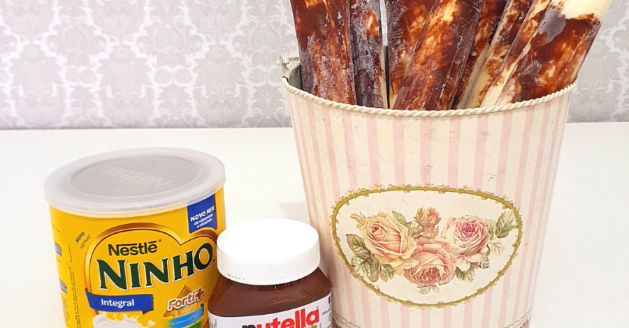 Como Fazer Geladinho Gourmet de Leite Ninho com Nutella